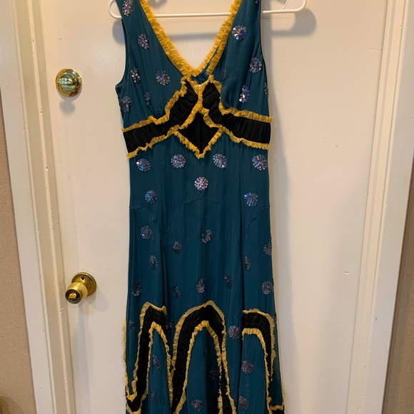 PHILOSOPHY DI ALBERTA FERRETTI SILK MIDI DRESS. BEAUTIFUL LIKE NEW SIZE 2 - Picture 2 of 7